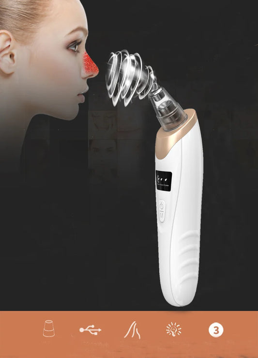 Upgraded Blackhead Remover Vacuum Facial Pore Cleaner Electric Acne Comedone Whitehead Extractor Tool 5 Probes For Women And Men